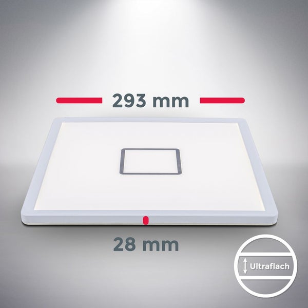 LED Deckenleuchte ultraflach 18 W silber