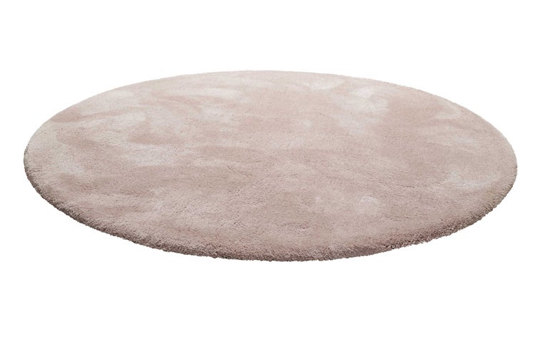Teppich Rund Rosa Hochflor Pisa Homie Living 200 cm rund