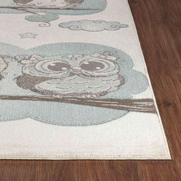 Kinderteppich Eulen Mehrfarbig/Blau 160x213 cm