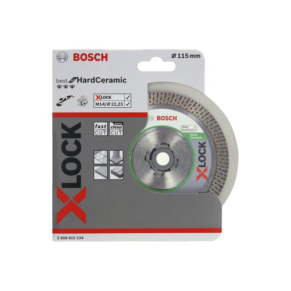 Bosch Trennscheibe Hard Ceramic mit X-Lock Aufnahme, Durchmesser 115 Millimeter