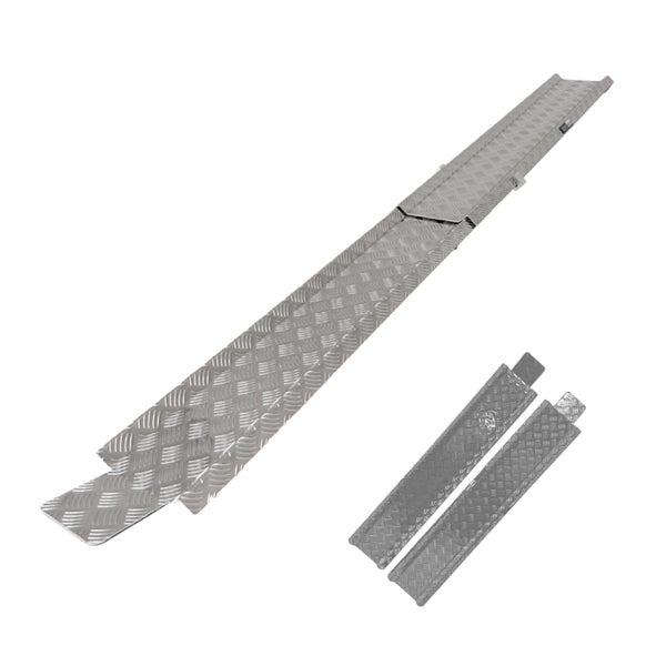 TRUTZHOLM Auffahrschiene zusammensteckbar 150 - 270 cm verstellbar Treppenrampe E-Bike 50kg Alu grau