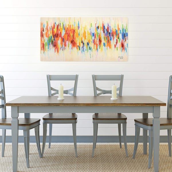Handgemaltes Gemälde Acrylfarbe 120x60cm Bunt
