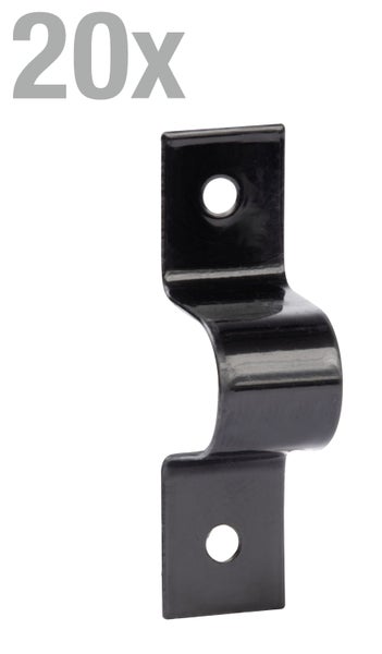 Set mit 20 Stück Rohrschellen aus Metall zur Befestigung von Rohren