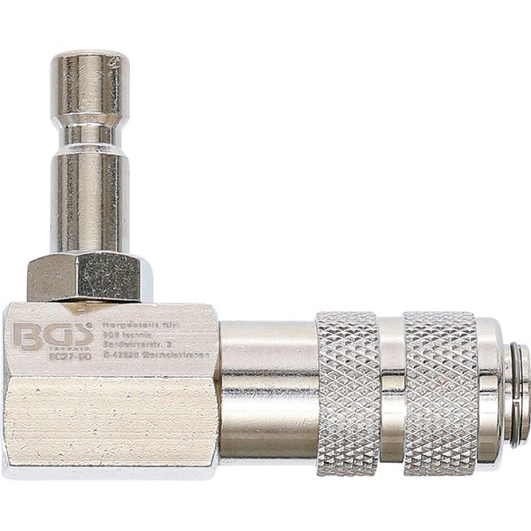 BGS Druckluft-Winkelstecknippel mit Steckverbindung
