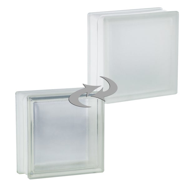 Glasbausteine mit Wechselpfeilen