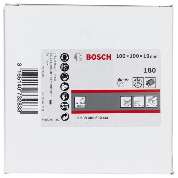 Bosch Logo, Schleifscheibe 100x100x19 Millimeter Verpackung