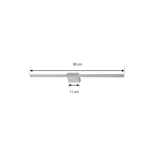 Lucande LED Wandleuchte, Wandlampe Bad Kivana (spritzwassergeschützt (Modern) in Chrom aus Aluminium (1 flammig ) - Wandleuchten Spiegelleuchte Badezimmer Wandbeleuchtung Badezimmerleuchte