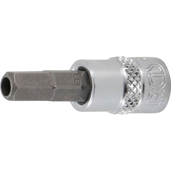 BGS Bit-Einsatz Antrieb Innenvierkant 6,3 mm (1/4) Innensechskant mit Bohrung 6 mm - 5156-6