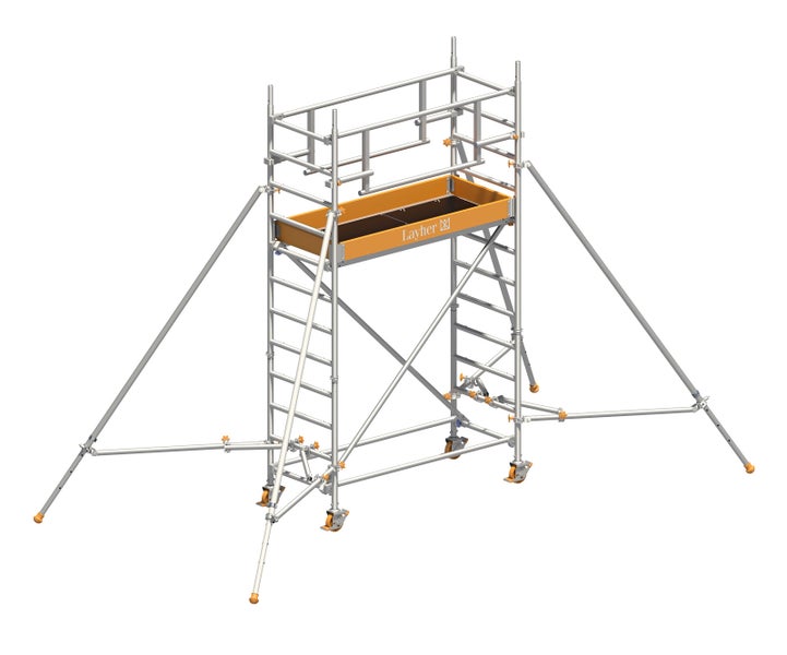 Layher Fahrgerüst mit Leiter und Arbeitsplattform