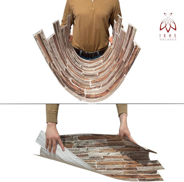 0,4m² 3D PVC Kunststoff Verkleidung Paneele Steinoptik Wandpaneele Wandverkleidung Decke Deckenpaneele Fliesen Imitat 90x48cm (CPVC09)