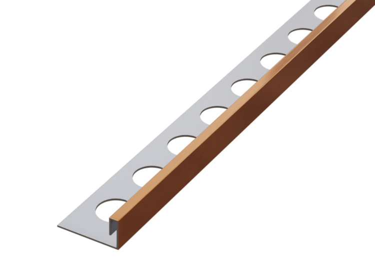 Fliesenprofil aus Metall mit Aussparungen