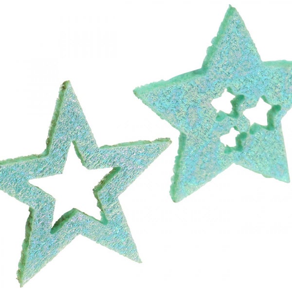 Zwei glitzernde Sterne zum Dekorieren und Basteln