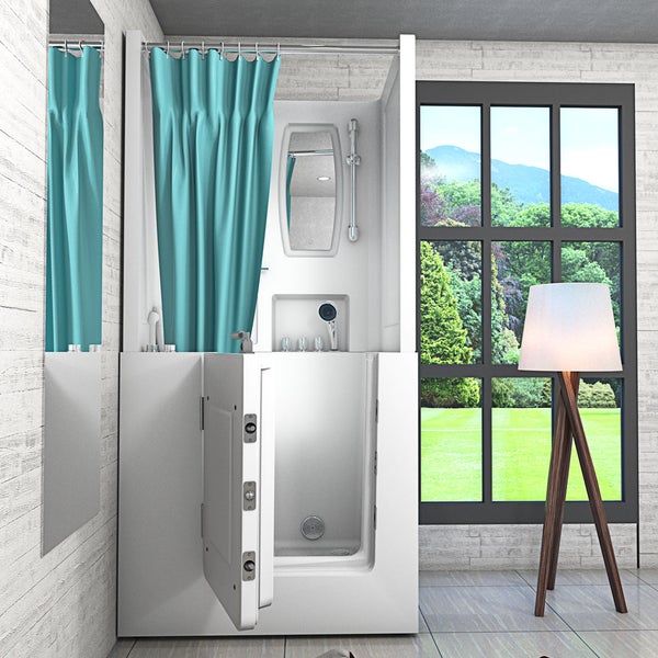 Seniorendusche Wanne Whirlpool S02D-WP-TH-A-L 78x100x205cm
