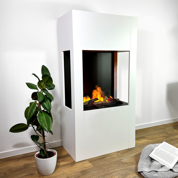 GLOW FIRE Elektrokamin 'Böll'| Wasserdampf Kamin mit OMC 600 | HxBxT: 145x74x44 cm