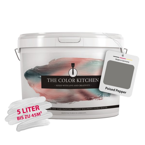 The Color Kitchen Wandfarbe Poised Pepper, 5 Liter für circa 45 Quadratmeter, ultra matt.