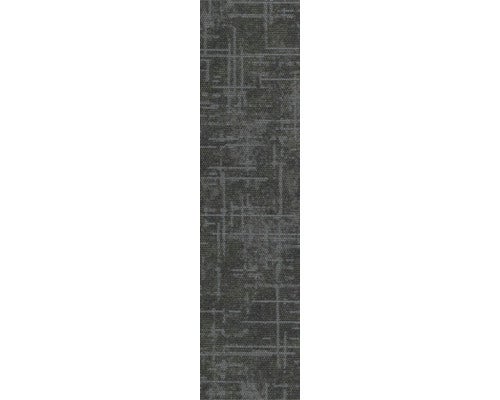 Teppichboden in Anthrazit mit modernem Linienmuster in Streifenform.