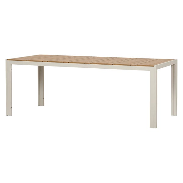 Noah Gartentisch Grau, Teak-Dekor. 205 X 90 X 74 cm