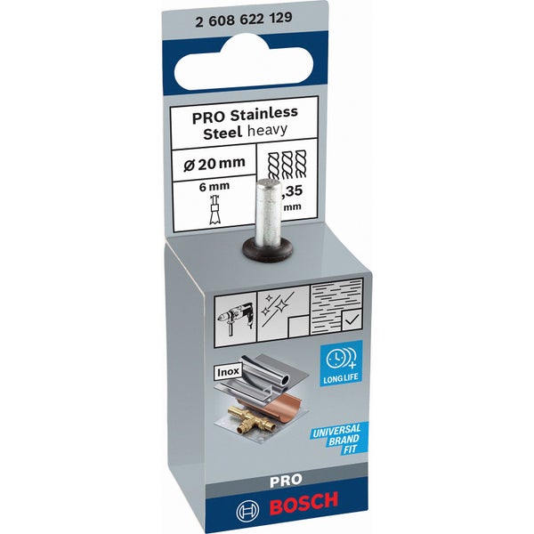 Bosch PRO Stainless Steel heavy Pinselbürste 19 x 0,35 mm gerader Schaft - 2608622129