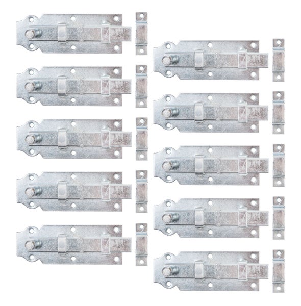 Set mit zehn Bolzenriegeln aus Metall zur sicheren Verriegelung von Türen und Toren