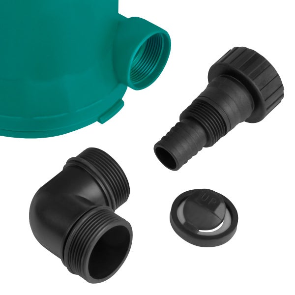 VONROC Tauchpumpe Reinwasserpumpe - Wasserpumpe für Keller - Flachsaugend - Gartenpumpe für sauberes Wasser mit Schwimmer (400W - 6000l/h)