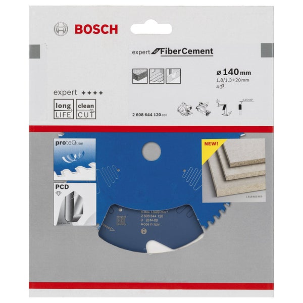 Bosch Logo Expert Fiber Cement Sägeblatt, Durchmesser 140 Millimeter