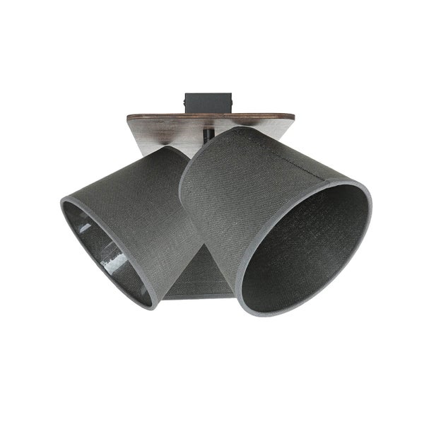 Deckenleuchte mit zwei Stoffschirmen