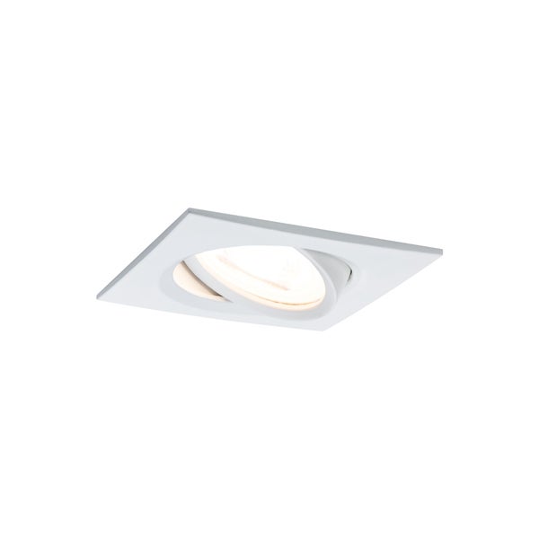 LED Einbauleuchte Nova Coin Basisset schwenkbar eckig 84x84mm 50° Coin 3x6W 3x470lm 230V 2700K Weiß matt