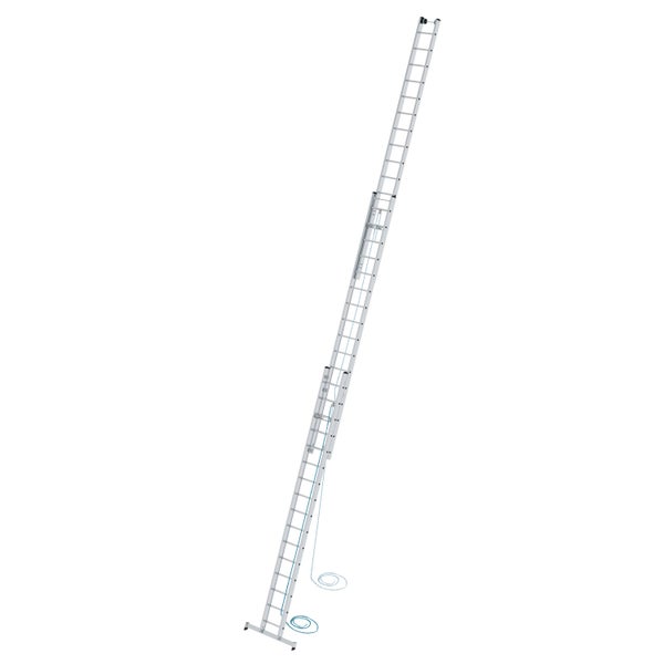 PROREGAL Sprossen-Seilzugleiter 3-Teilig mit Traverse 3 x 16 Sprossen