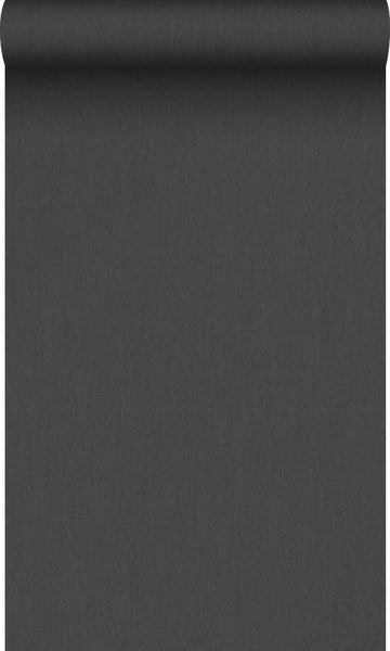 Origin Wallcoverings Tapete Leinen-Optik Antrazitgrau - 53 cm x 10,05 m - 347012