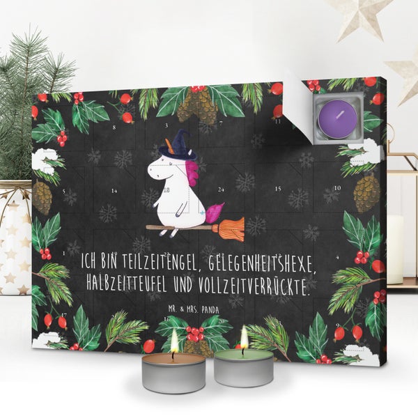 Mr. & Mrs. Panda Duftkerzen Adventskalender Einhorn Hexe - Schwarz