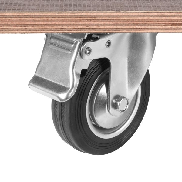 STAHLWERK Rollwagen mit Handgriff bis 300 kg 90x60 cm Rollbrett Transportroller