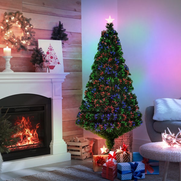 HOMCOM Weihnachtsbaum, Ø75 x H150 cm, PVC, Grün