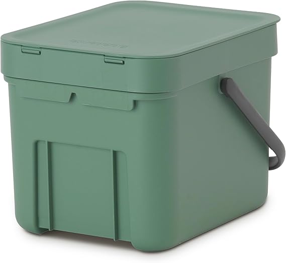 Brabantia Abfallsammler Mit Stay Open Deckel 6 Liter HxBxT 18 x 20 x 24,5 cm Kunststoff Dunkelgrün