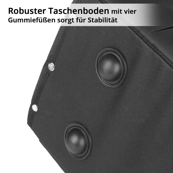 Taschenboden mit vier Gummifüßen für Stabilität