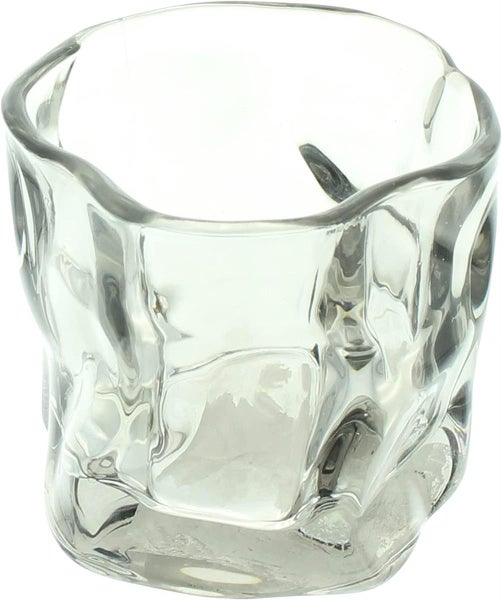Dekoleidenschaft 3x Teelichthalter Crush aus Glas, in orange, braun und grau, Windlicht, Teelichtgläser, Glaswindlicht