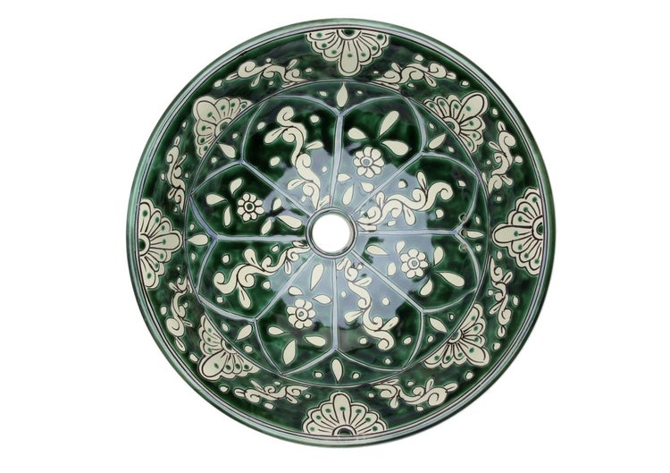 Aufsatzwaschbecken mit floralem Muster für das Badezimmer