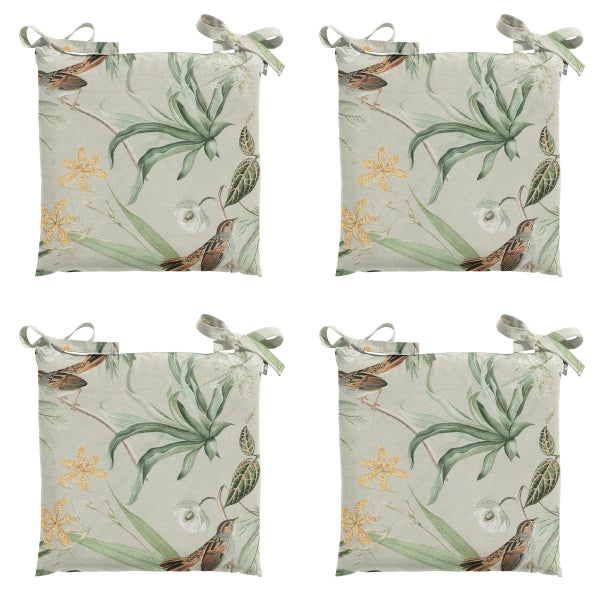 Sitzkissen Toskana Grasse grün - Ca. 46x46 cm - 4er-Set