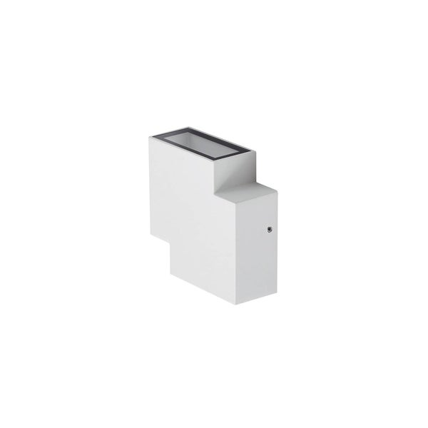 Lindby LED Wandleuchte außen Fendir (spritzwassergeschützt (Modern) in Weiß aus Aluminium (2 flammig, ) - Außenwandleuchten Wandlampe Led Außenlampe Outdoor für Außenwand/Hauswand