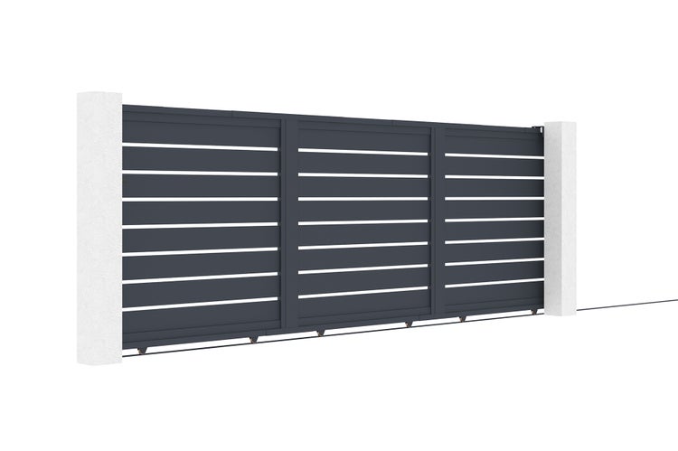 Schiebetor 4,5 m VOGEL H.160 cm graues Aluminium