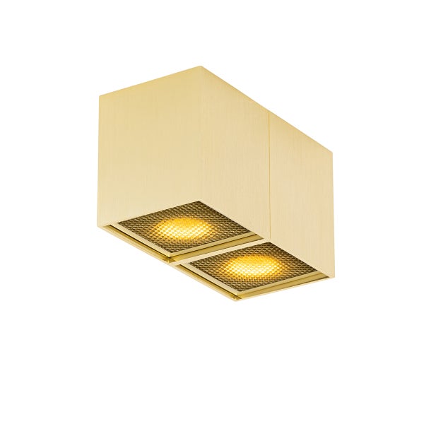 Quaderförmige Deckenleuchte mit zwei Lichtquellen