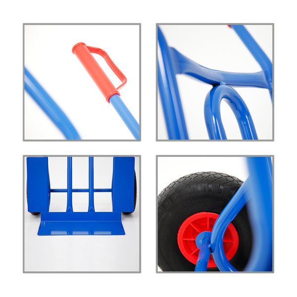 PROREGAL Sackkarre Rhino XL Schaufel HxBxT 104 x 60 x 50 cm Tragkraft 250 kg Pannensichere Räder Blau