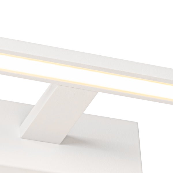 Detailaufnahme einer weißen LED-Wandleuchte