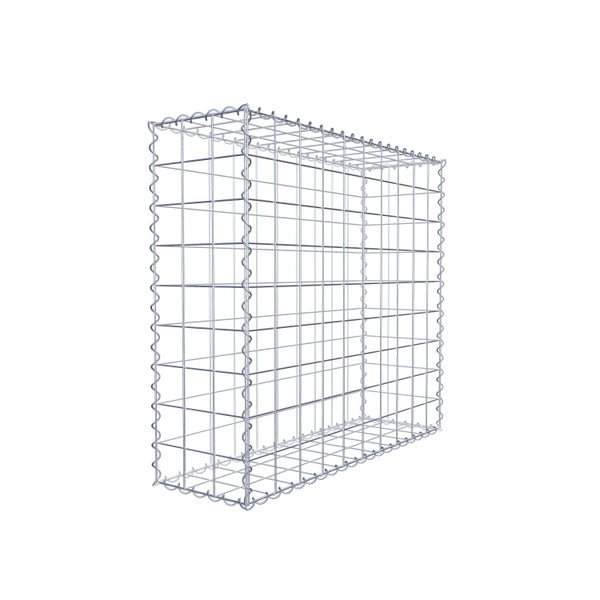Gabione 100 cm x 90 cm x 30 cm (L x H x T), Maschenweite 10 cm x 10 cm, Spirale