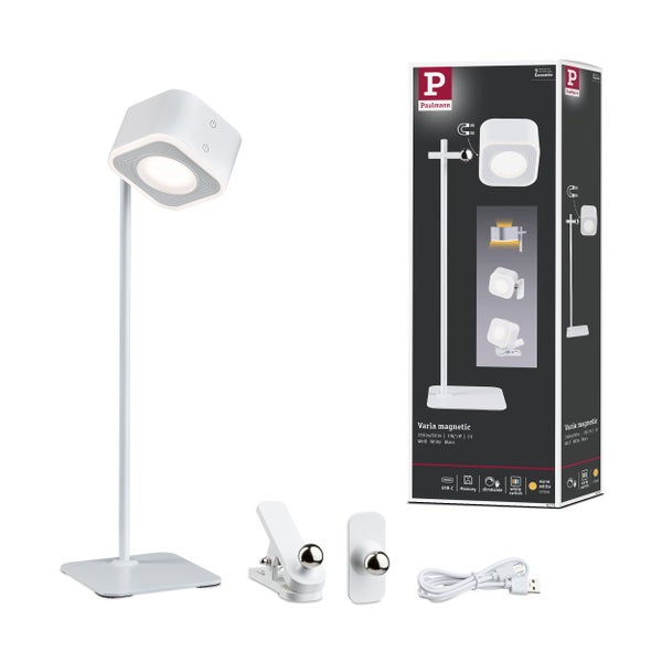 Mobile Tischleuchte Varia White Switch 250lm / 60lm 1,6W / 0,4W Weiß