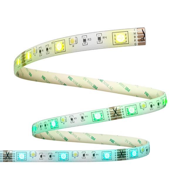 Set aus 2 smarten LED-Streifen RGBW und dimmbar in Kelvin 2 m inkl. Treiber