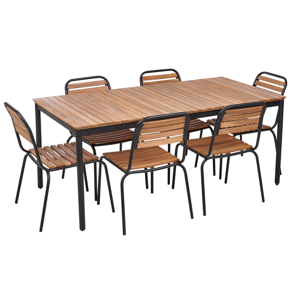 Gartenmöbel Set 6-Sitzer VALLESE Akazienholz Braun