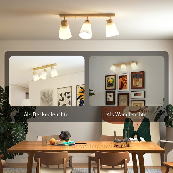 Wohnszene mit Holzkommode, Lampe, Deko und Garderobe für ein gemütliches Ambiente.