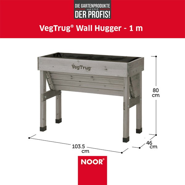 VegTrug® Wall Hugger - Grey Wash - 1,0 m (103x46x80 cm)