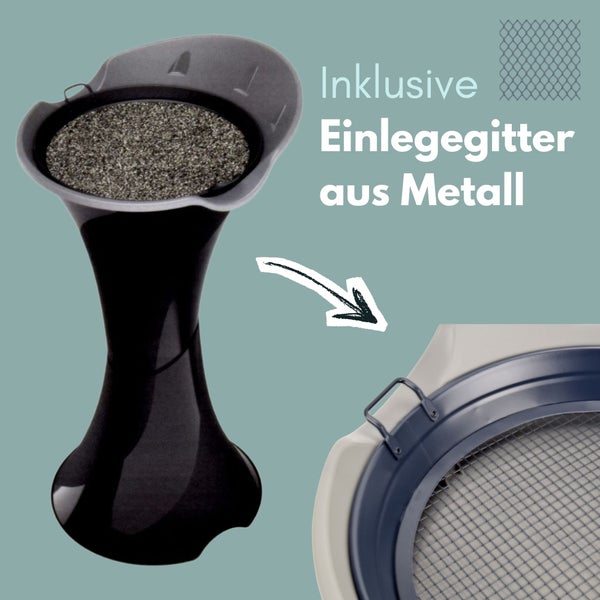 Standaschenbecher für Draußen Aschenbecher Outdoor Wetterfest Stand Aschenbecher für Draussen Standascher Säulenascher für Terrassen Balkone Stehaschenbecher Silber