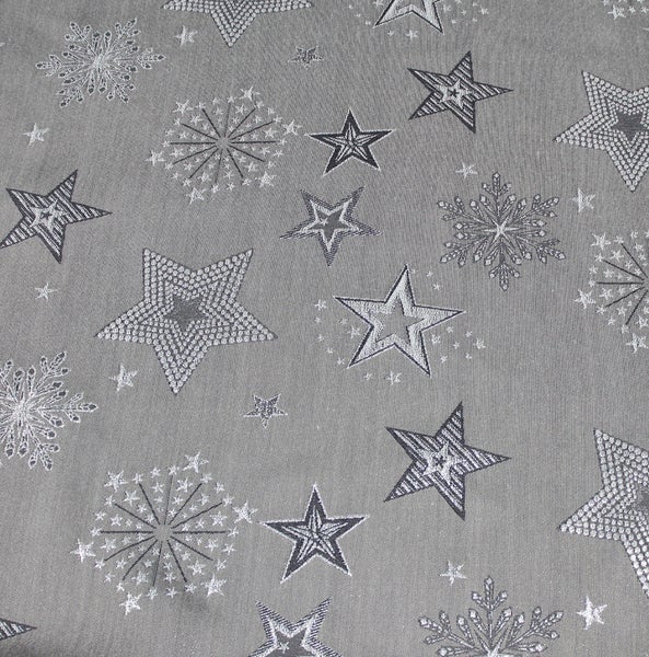 FRANK FLECHTWAREN | Tafeldecke Shiny Christmas, VISKOSE, POLYESTER, METALLIC-GARN,  140 x 240 cm